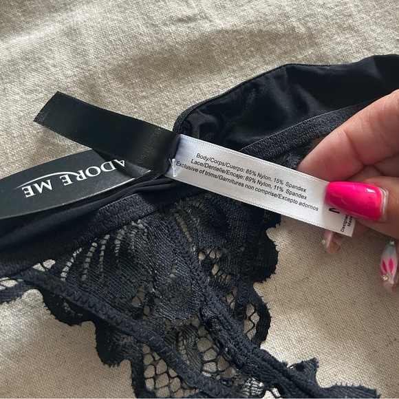🖤NWT Adore Me Sexy Lacy Thong - Sz Medium - Picture 2 of 5